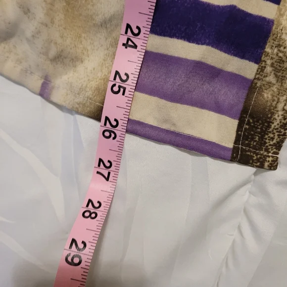 Kathy Che vintage purple, brown, and tan mid sleeved blouse. Size 14. - Picture 2 of 8